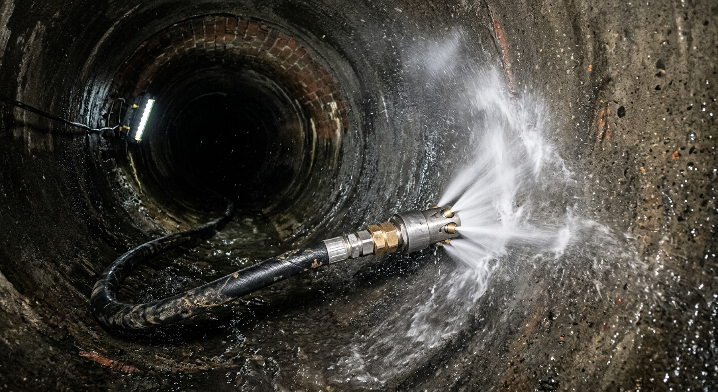Hydrocurage haute pression de canalisation à Massy
