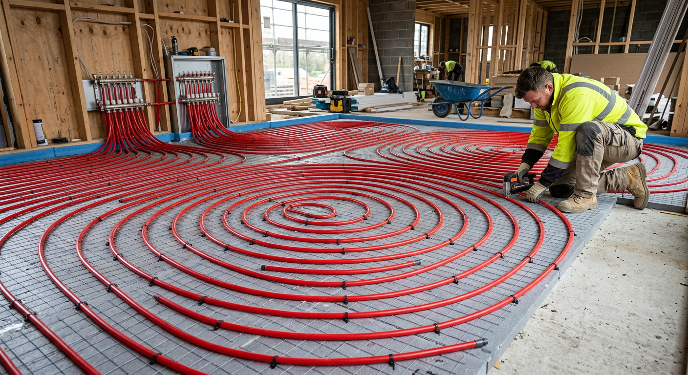 Installation de plancher chauffant hydraulique à Massy 95