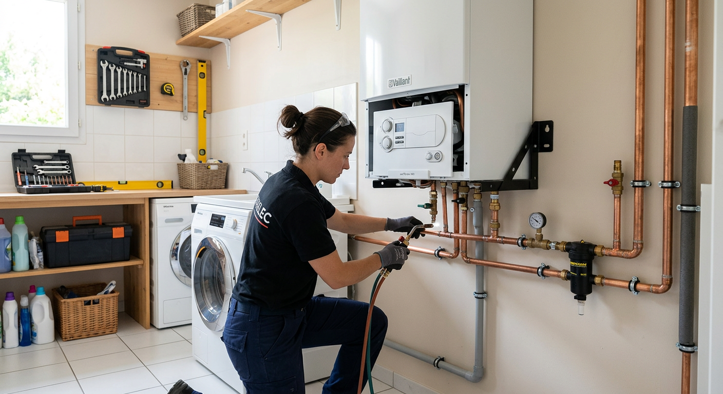 Remplacement de chaudière à condensation par un chauffagiste à Massy