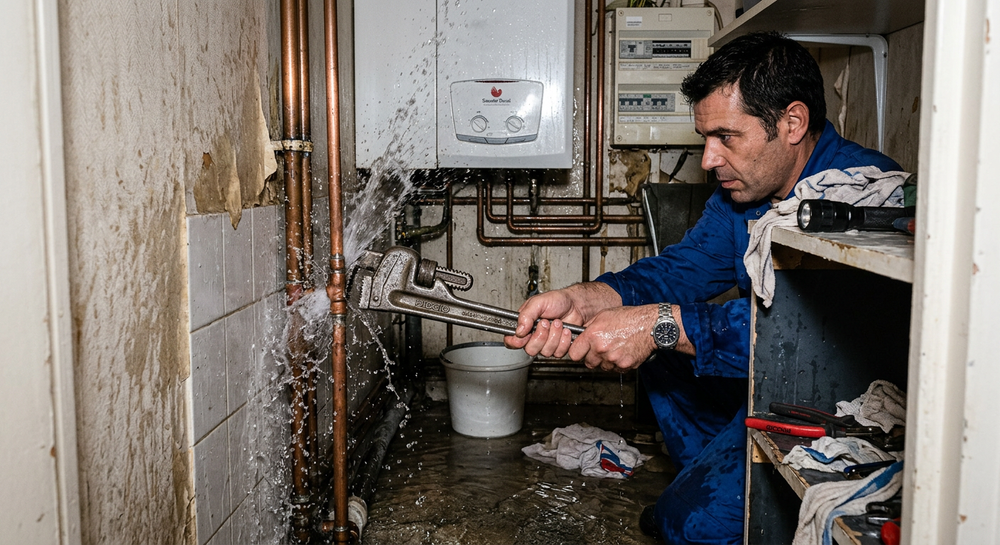 Réparation urgente fuite d'eau sur tuyauterie cuivre à Massy